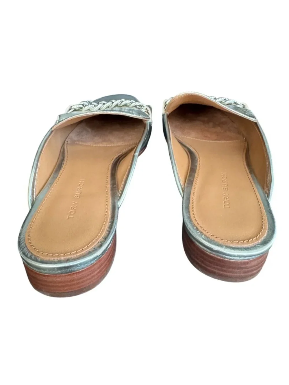 Tory Burch Mini Benton Loafer Slide In Spark Gold Leather, Size 6M WORN ONCE - Picture 9 of 12